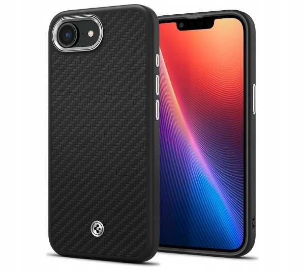 Etui plecki Spigen Enzo Aramid Mag MagSafe Czarne do Apple iPhone 16e