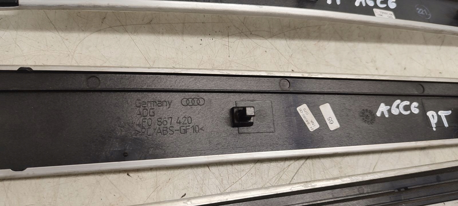Dekory du tableau de bord Console szczotkowane d’aluminium Audi A6 C6 3,0 TDI