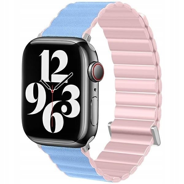 Beline pasek Apple Watch Magnetic Pro42/44/45/49mm różowo/błękitny pink/sie