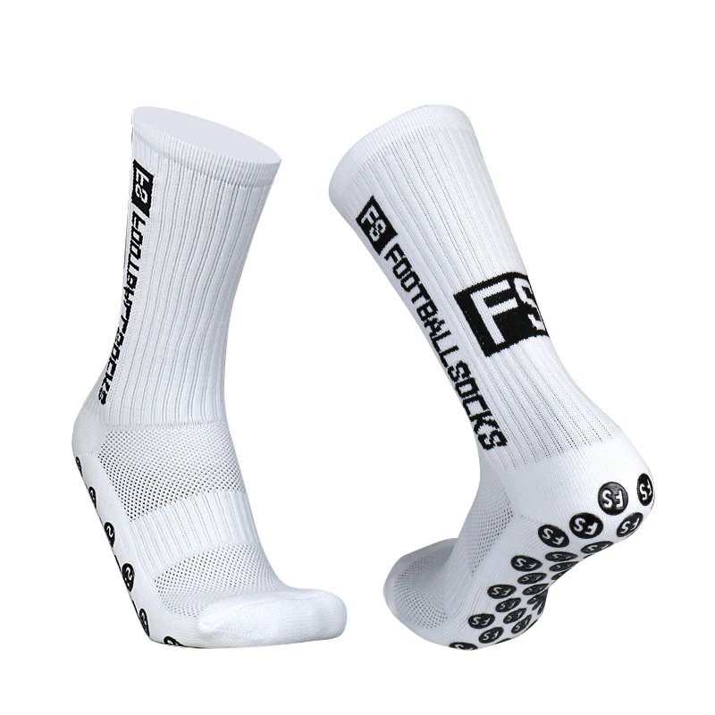 Skarpety antypoślizgowe piłkarskie R. 43-47 StarS SockS Białe