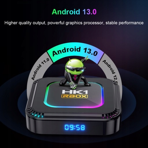 Odtwarzacz multimedialny Android 13 WIFI6 TV Box Cechy dodatkowe kompatybilność 3D