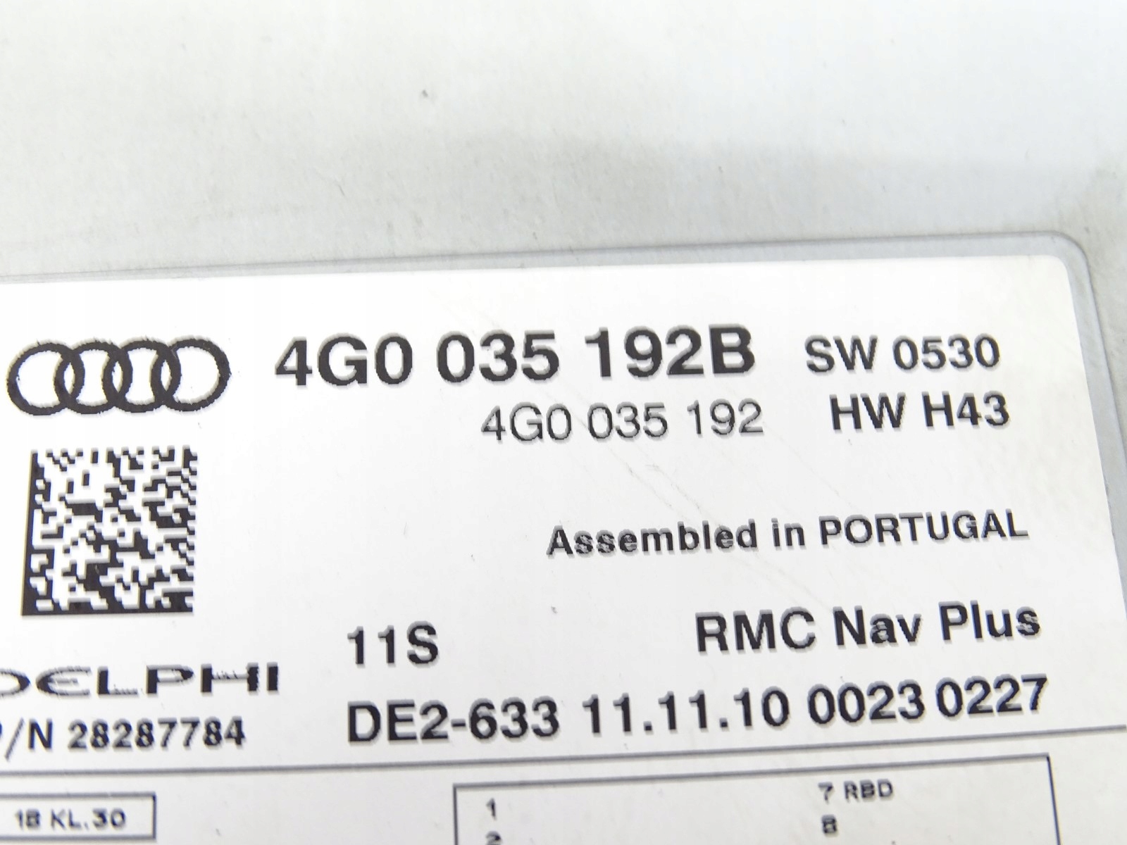 player MULTIMEDIA MMI SD AUDI A6 C7 A7 4G0035192B