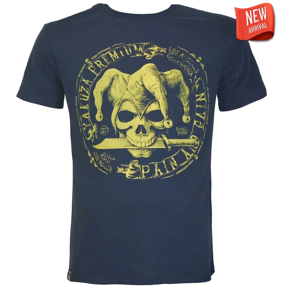 Tričko Yakuza Premium 3902 modré Cut the Roots, Pain and Gain La