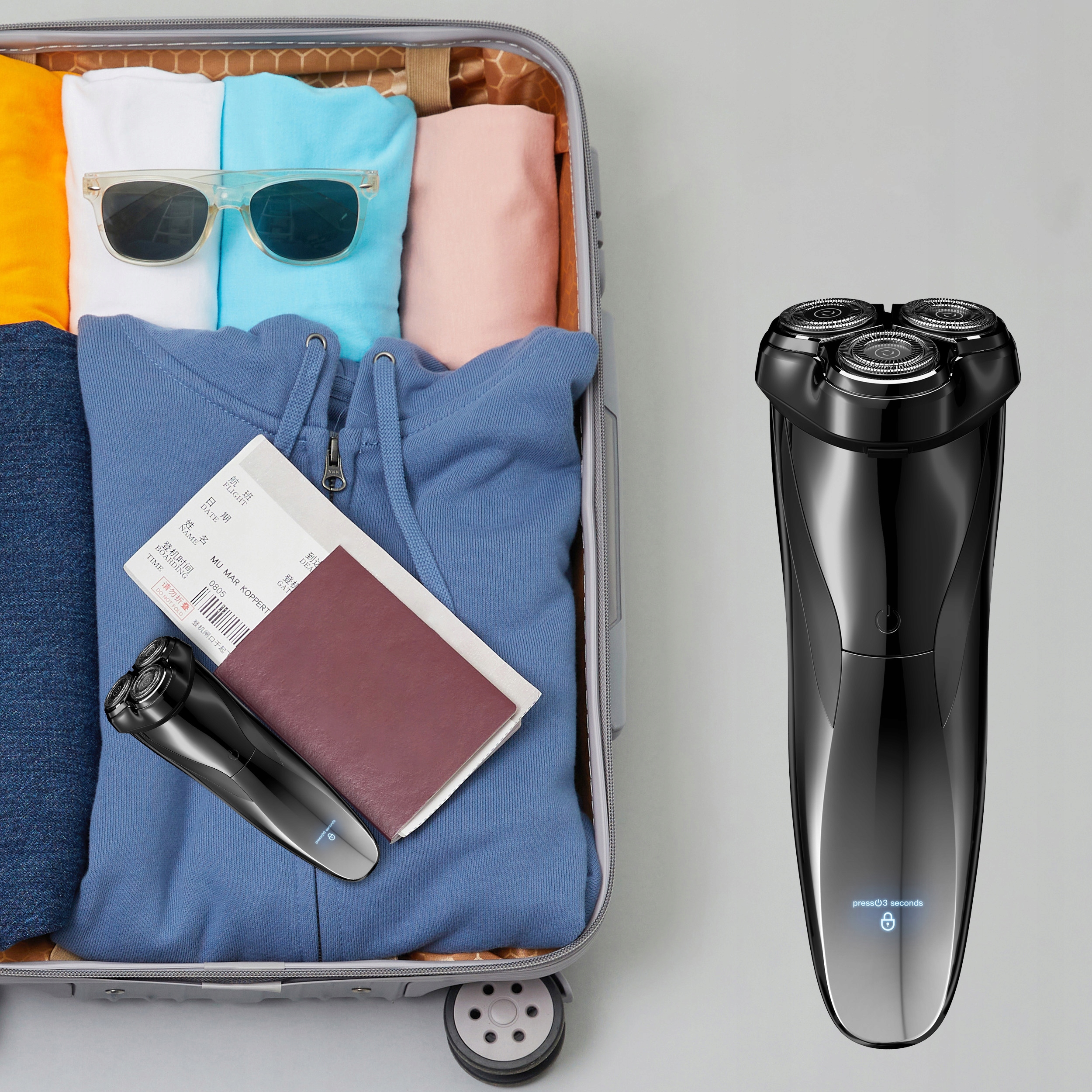 GOLARKA ELEKTRYCZNA MĘSKA WODOODPORNA Z TRYMEREM Marka Enchen