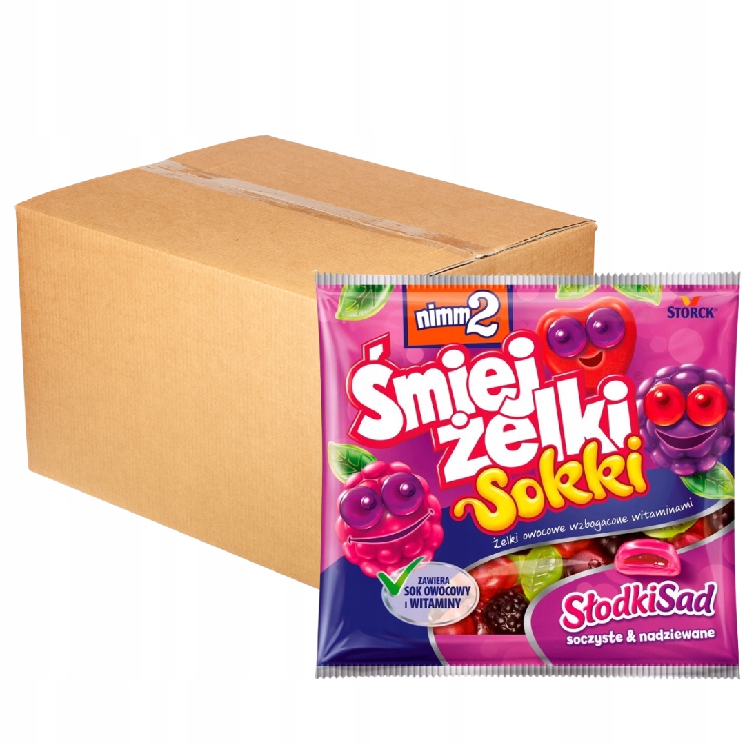 Levně nimm2 Smějželky Sokki Želé Bonbony ovocné sladký sad 90 g x 28 ks