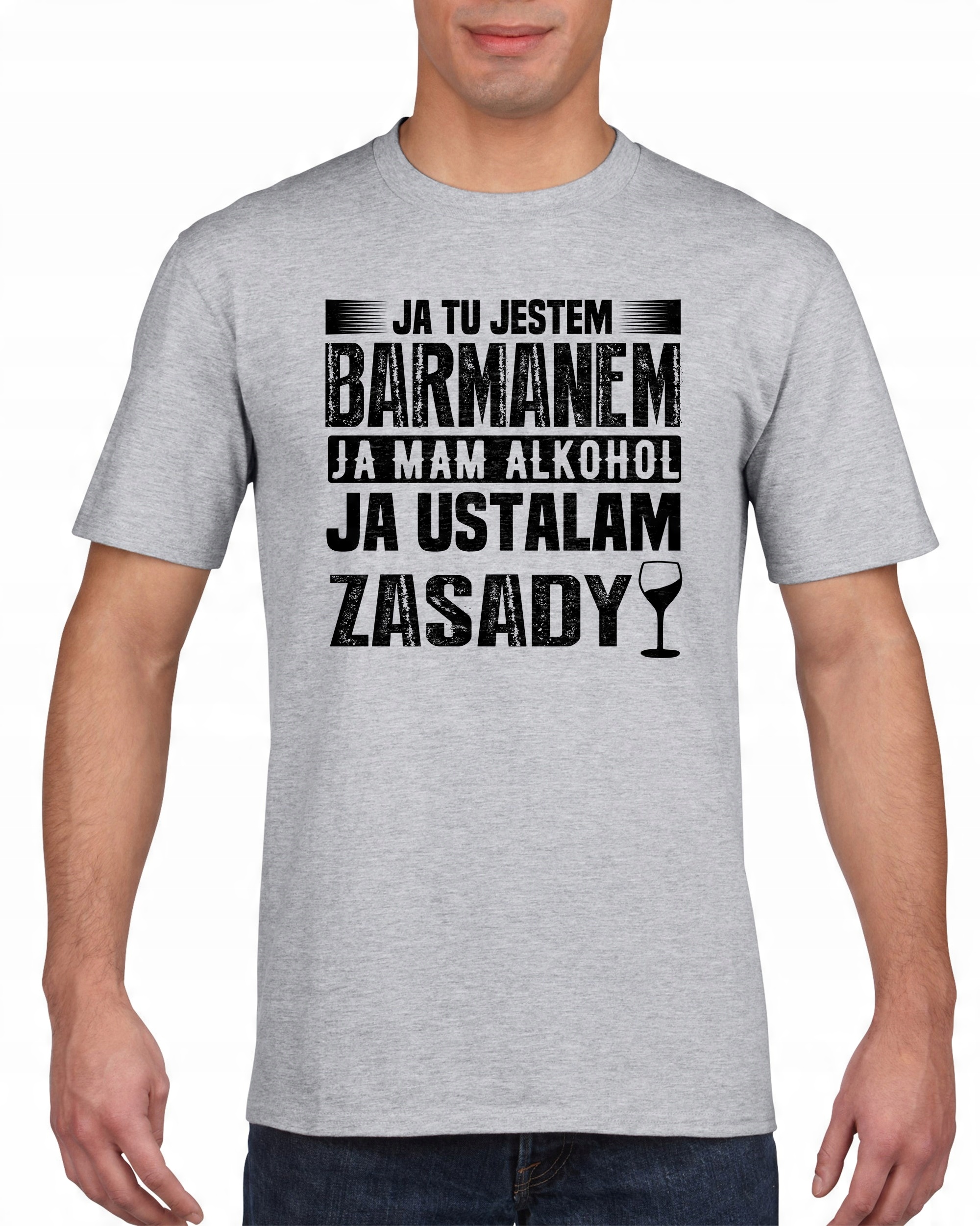 

Koszulka męska Ja tu jestem barmanem L