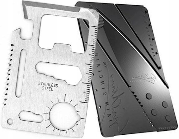 ZESTAW PRZETRWANIA NIEZBĘDNIK SURVIVAL KARTA NÓŻ + KARTA PRZEŻYCIA 11W1