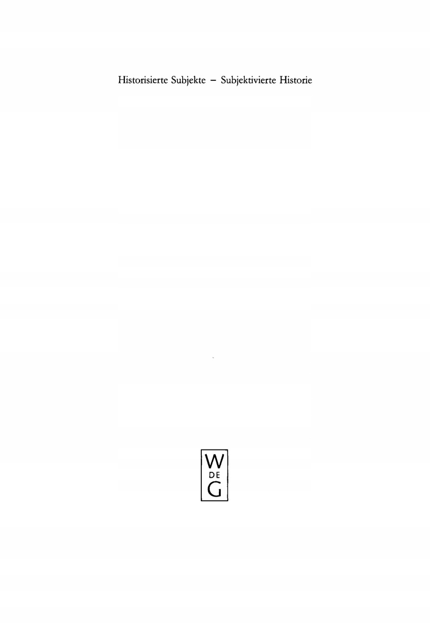 Historisierte Subjekte - Subjektivierte Historie