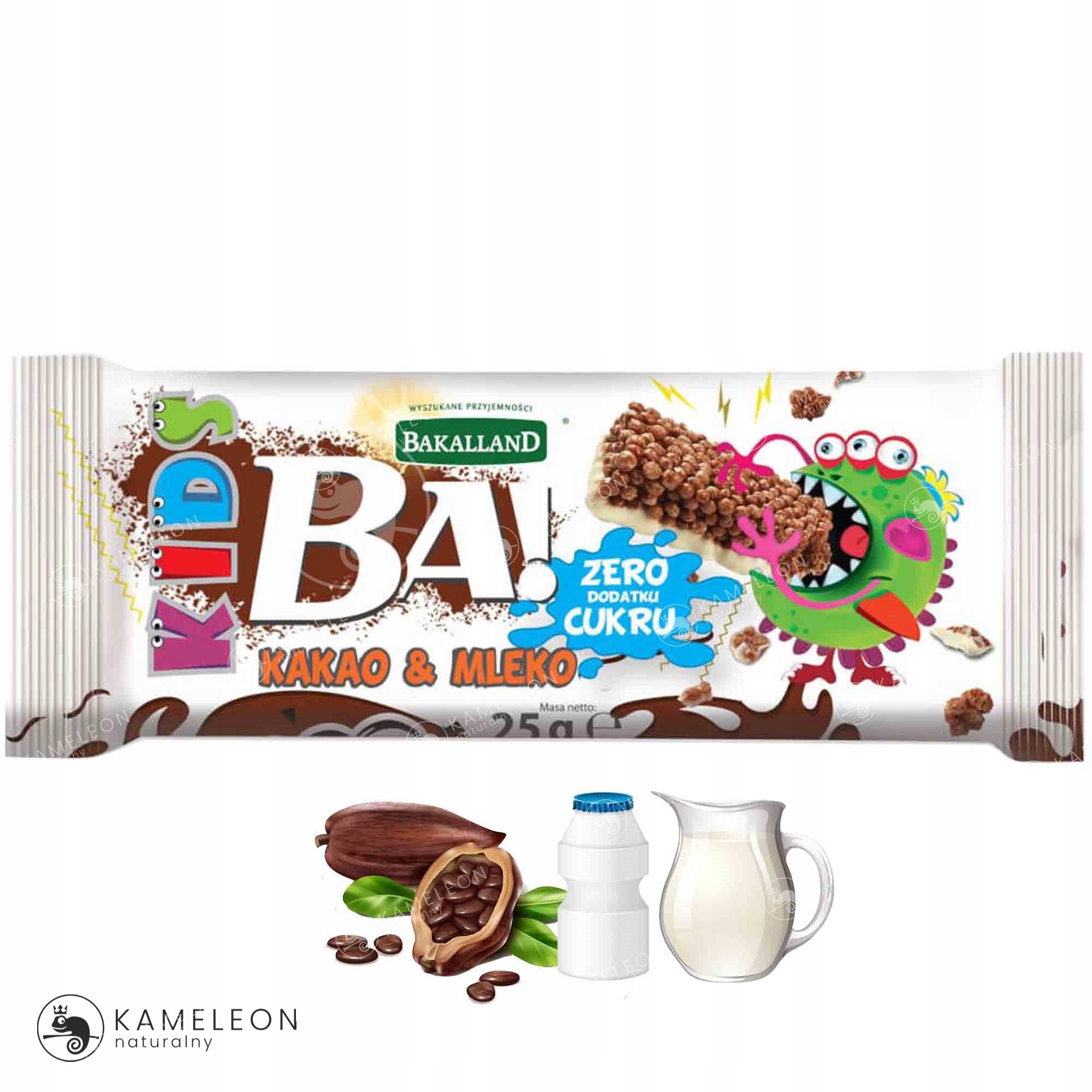 BAKALLAND BATON BA! KIDS 24x toffi / kakao + mleko Kod producenta 25715