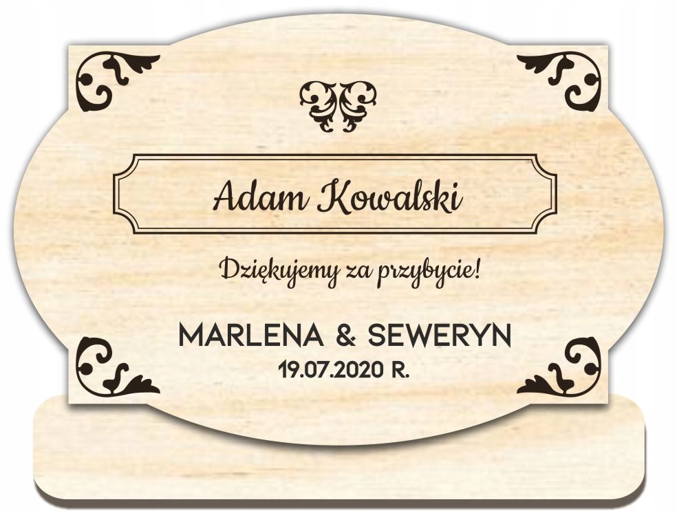 

2w1 Winietka i Magnes Podziękowanie Ślub Wesele