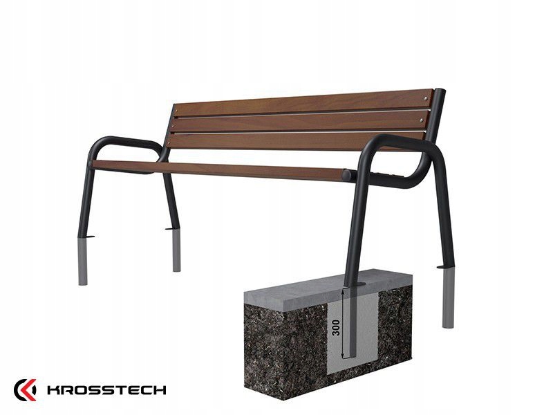 ŁAWKA PROMYK II INOX PARKOWA MIEJSKA OGRODOWA 180 Linia MAŁA ARCHITEKTURA