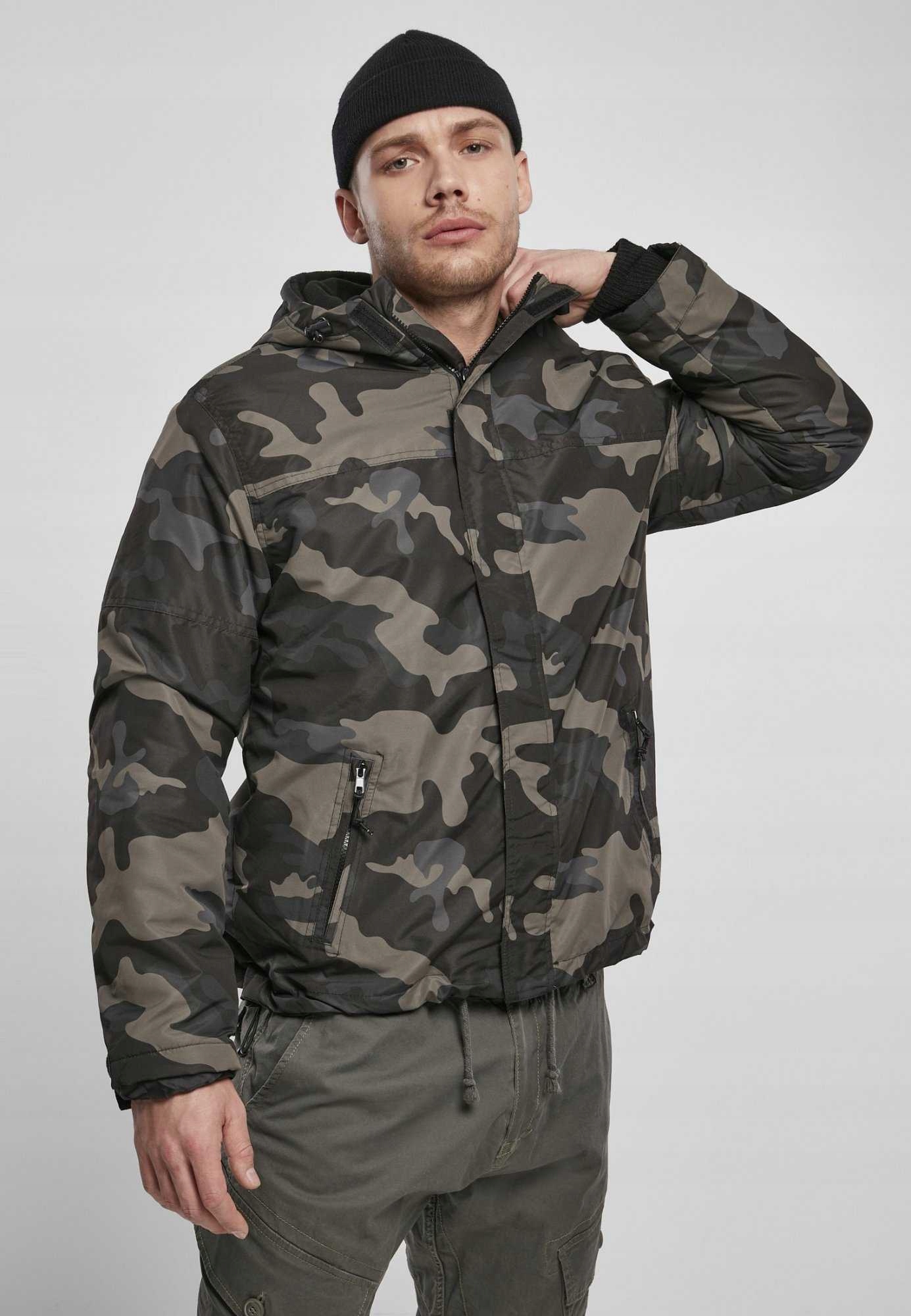 Kurtka BRANDIT Windbreaker Frontzip Darkcamo XL Długość do bioder