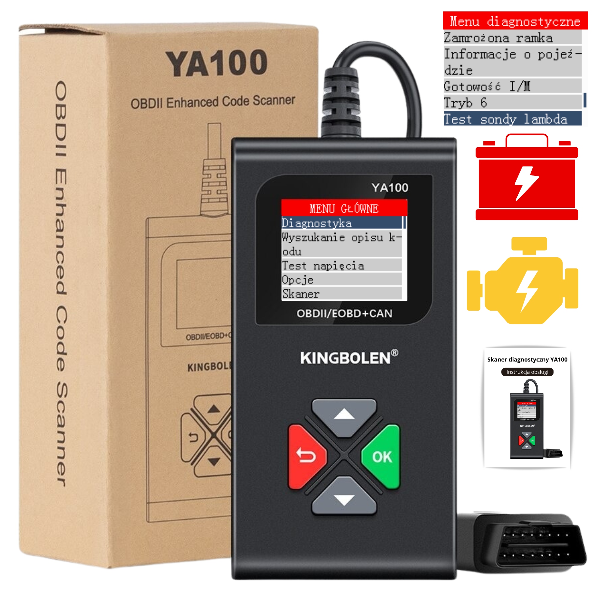 

Interfejs Skaner Tester diagnostyczny język Polski