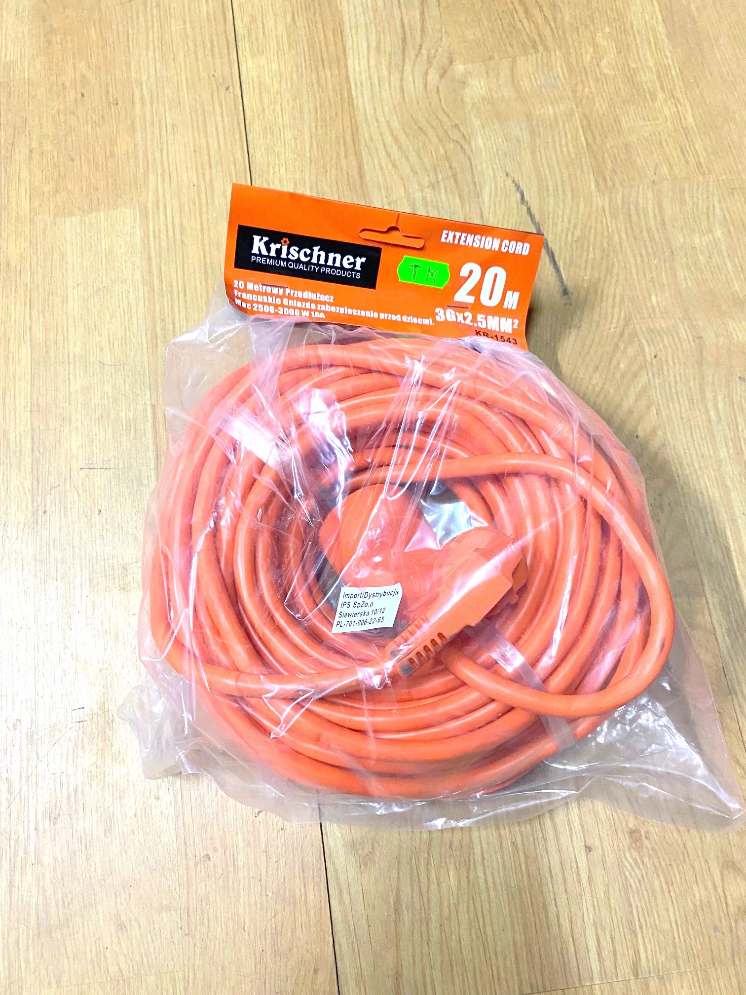 

Przedłużacz Krishner 25M 3X2,5MM 3000W KR-1545