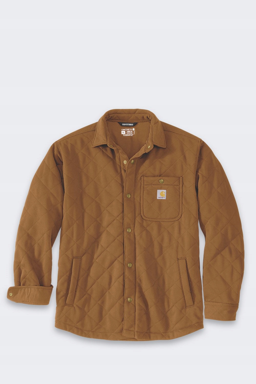 Košile Carhartt Rain Defender Quilted Brown