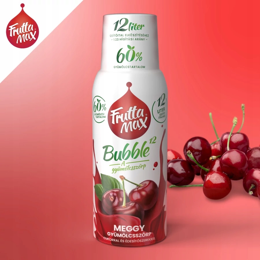 Syrop do saturatora Soda FruttaMax WIŚNIA 500 ml na 12 l Marka Fruttamax