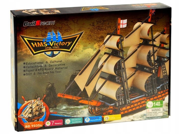 Puzzle 3D statek HMS VICTORY okręt morski ZA1785 Liczba elementów 140
