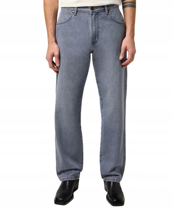 Pánské džíny Wrangler Frontier W32 L34 112370943 Light Ice Volné