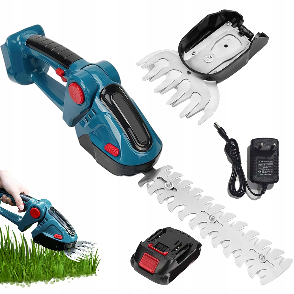 Akumulátorové nůžky 2v1 24V na keře a trávy, zahradní zastřihovač