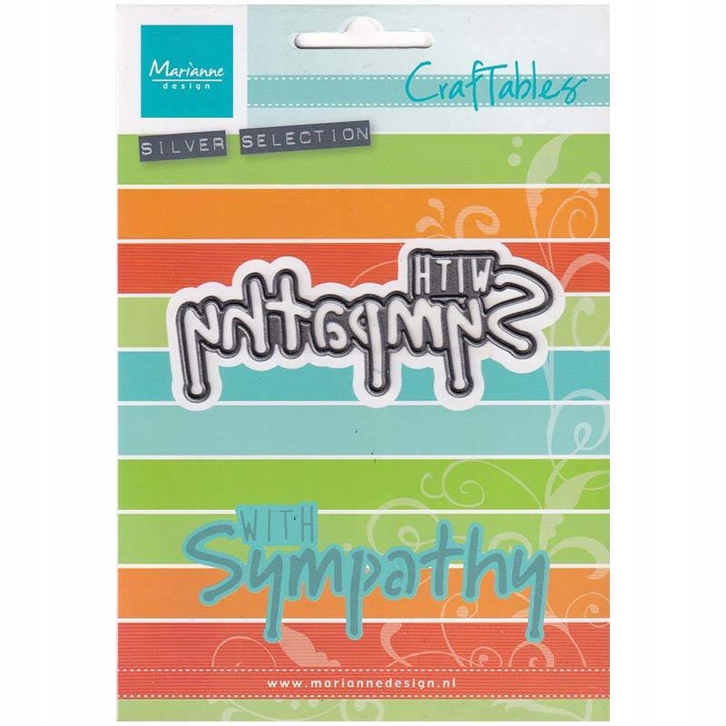 Wykrojnik Marianne Design With Sympathy napis