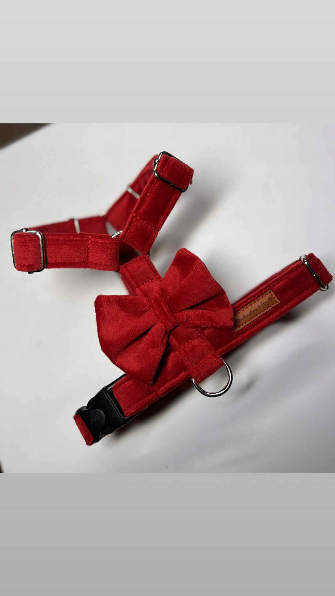 Velurové postroje s mašlí quard akcesoria vycházkové postroje pro psa