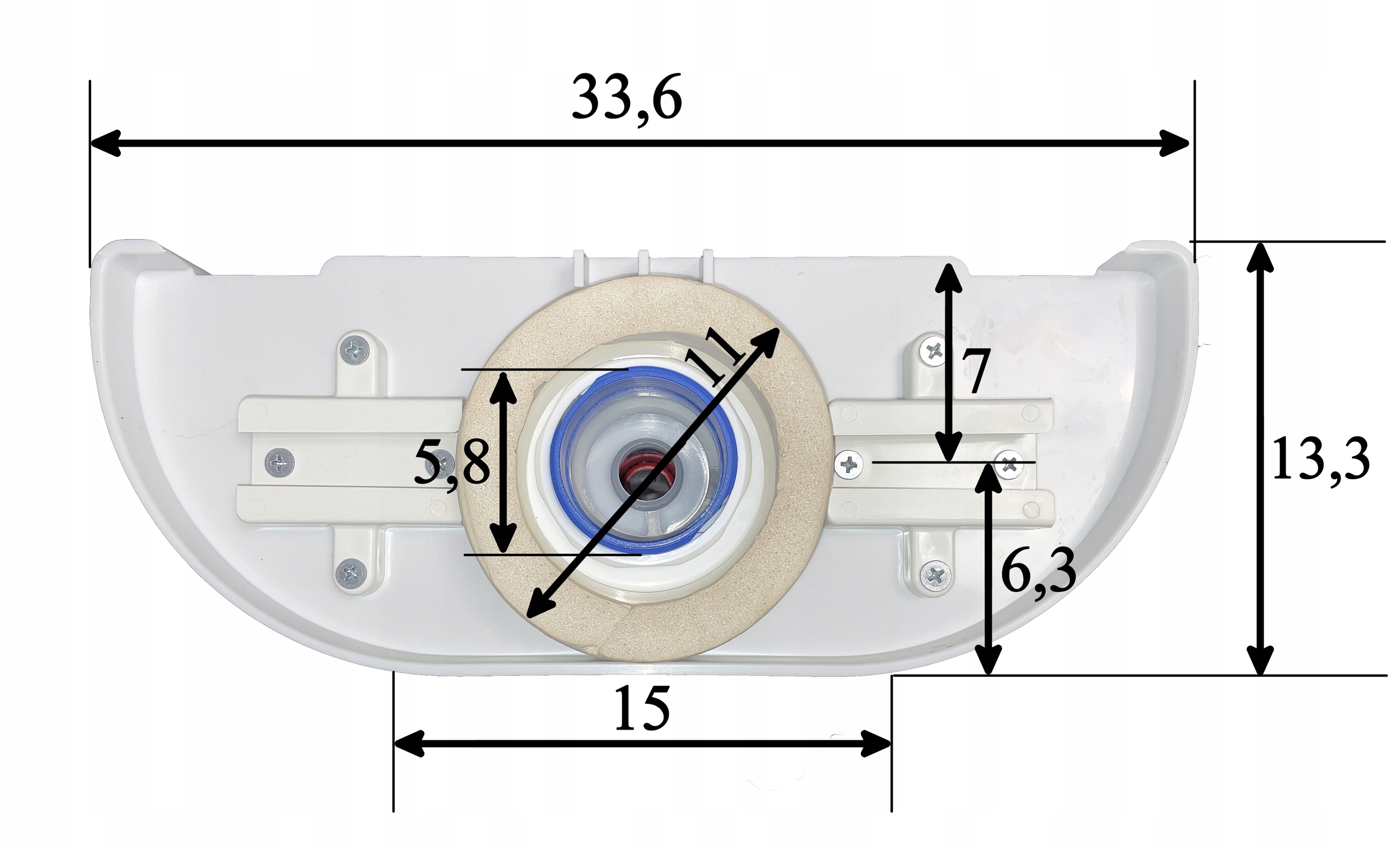 Spłuczka 3/6 chrom dolnopłuk kompakt KOMPLET zawór Linia Plastik