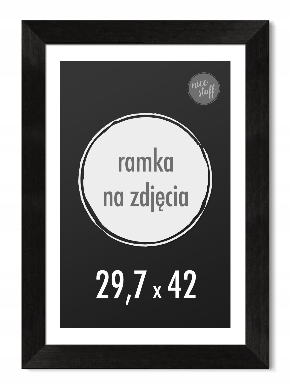 

Ramka na zdjęcia 29,7x42 cm 42x29,7 A3 Czarna