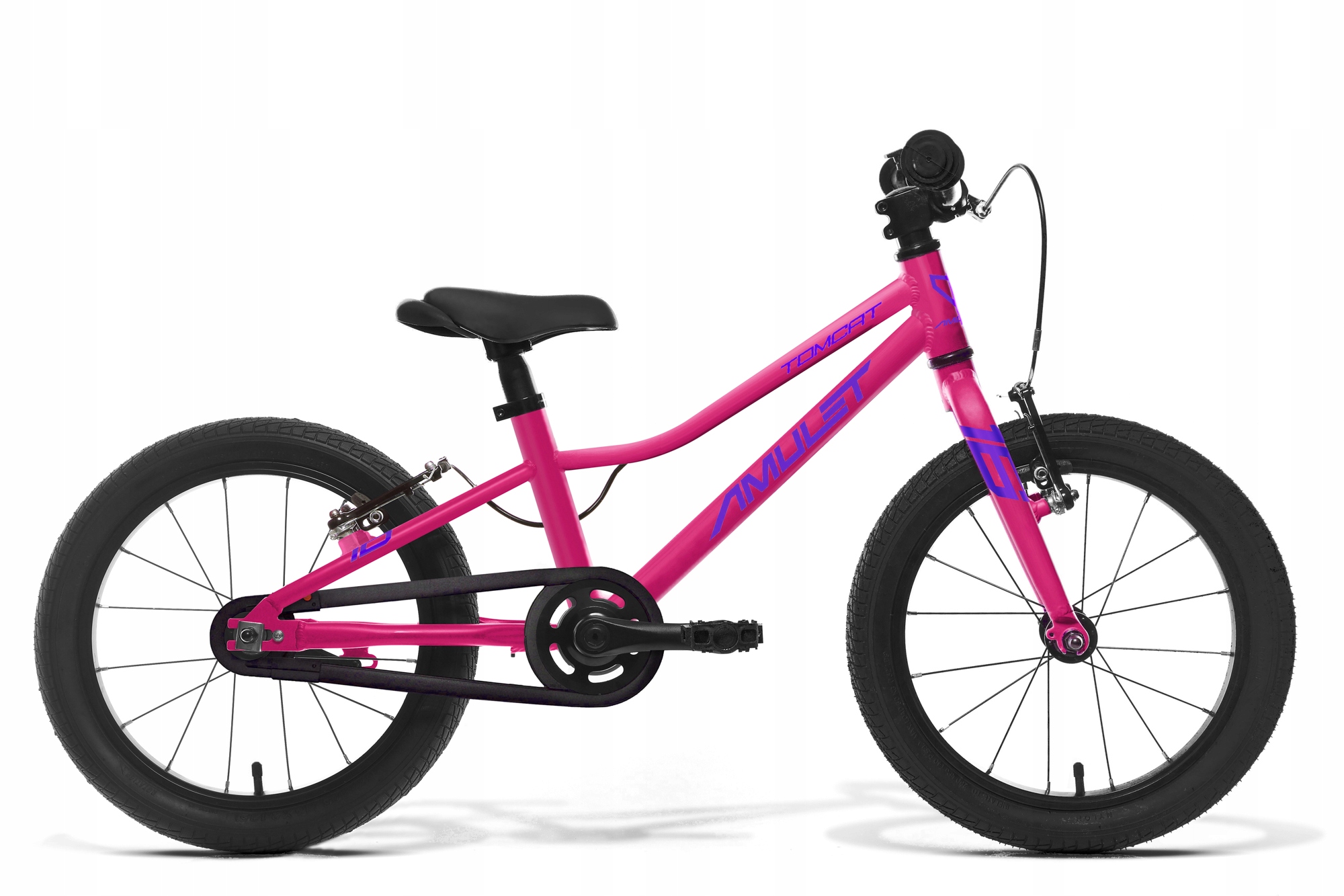 Rower dziecięcy 16" Amulet Tomcat różowy 6,2kg 2024 złożony