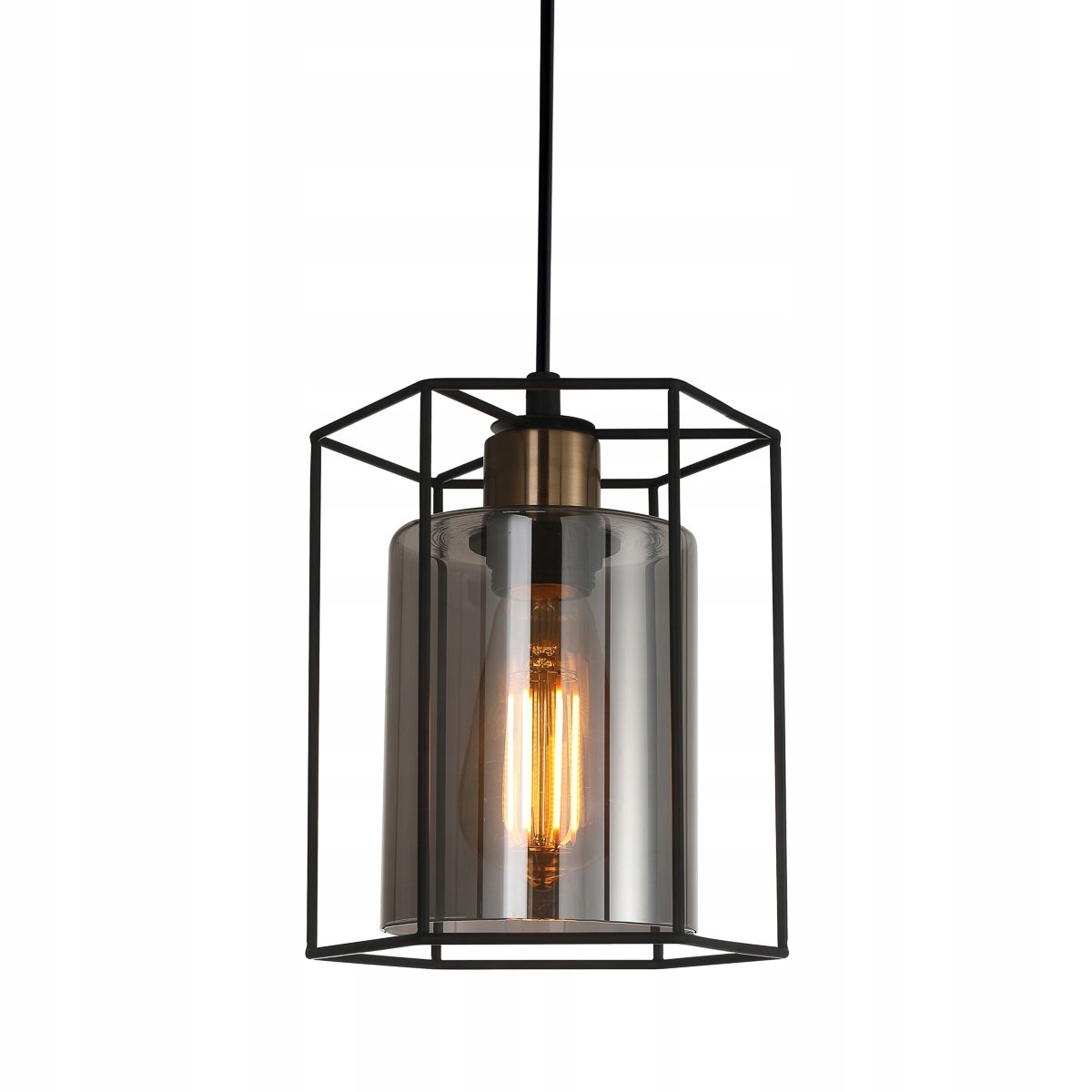 Závěsná lampa Kalula Italux černá se zlatem