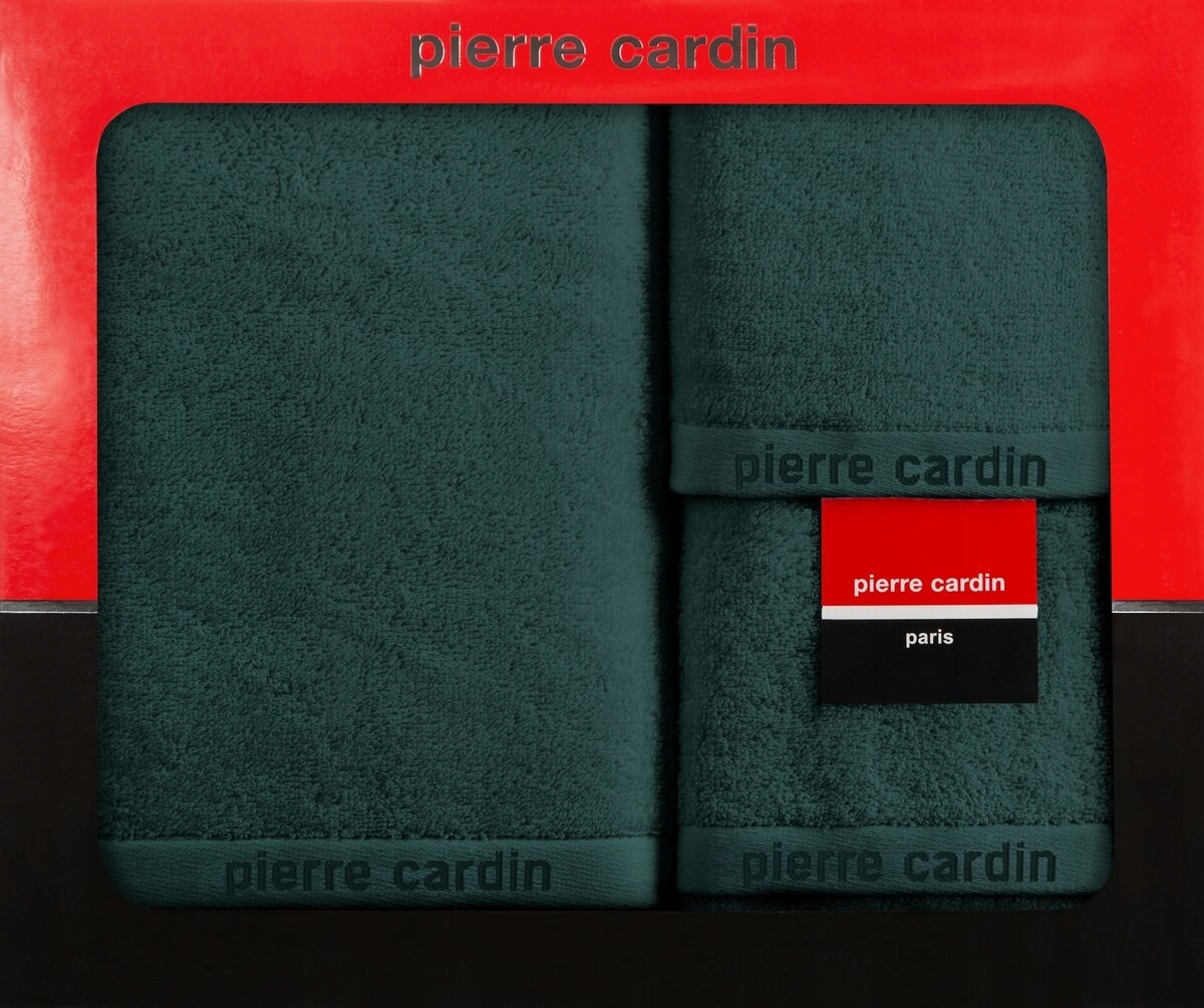 Sada ručníků v krabičce Evi 3dílná zelená 430 g/m2 Pierre Cardin