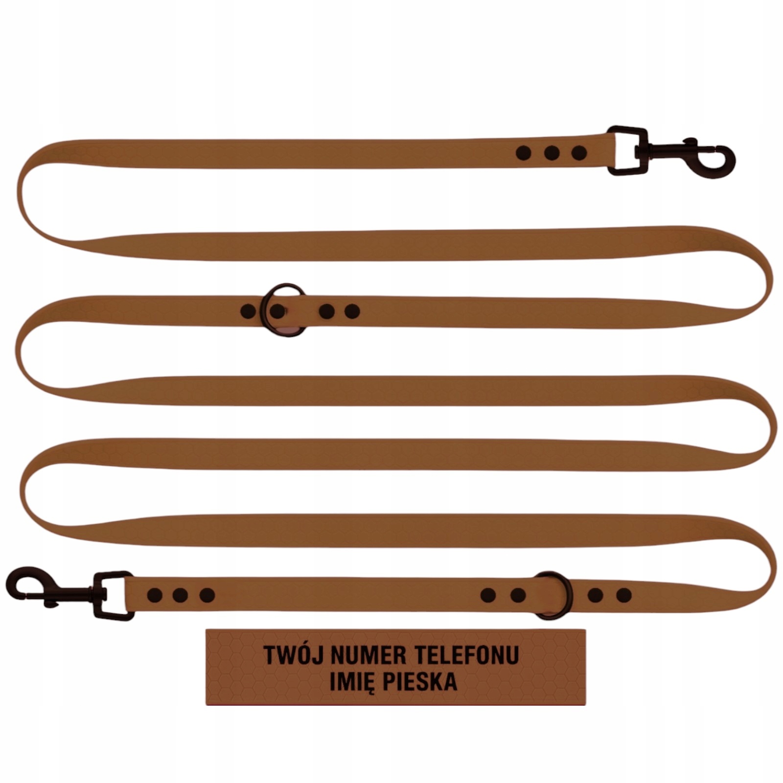 Vodítko Nastavitelná, Přepínatelná, Voděodolná, Měkká, Biothane Pvc 5M 16MM