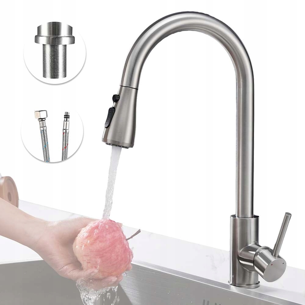 Kuchyňská Baterie Dřezu Otočná, Výsuvná, Flexibilní 1X Procházka