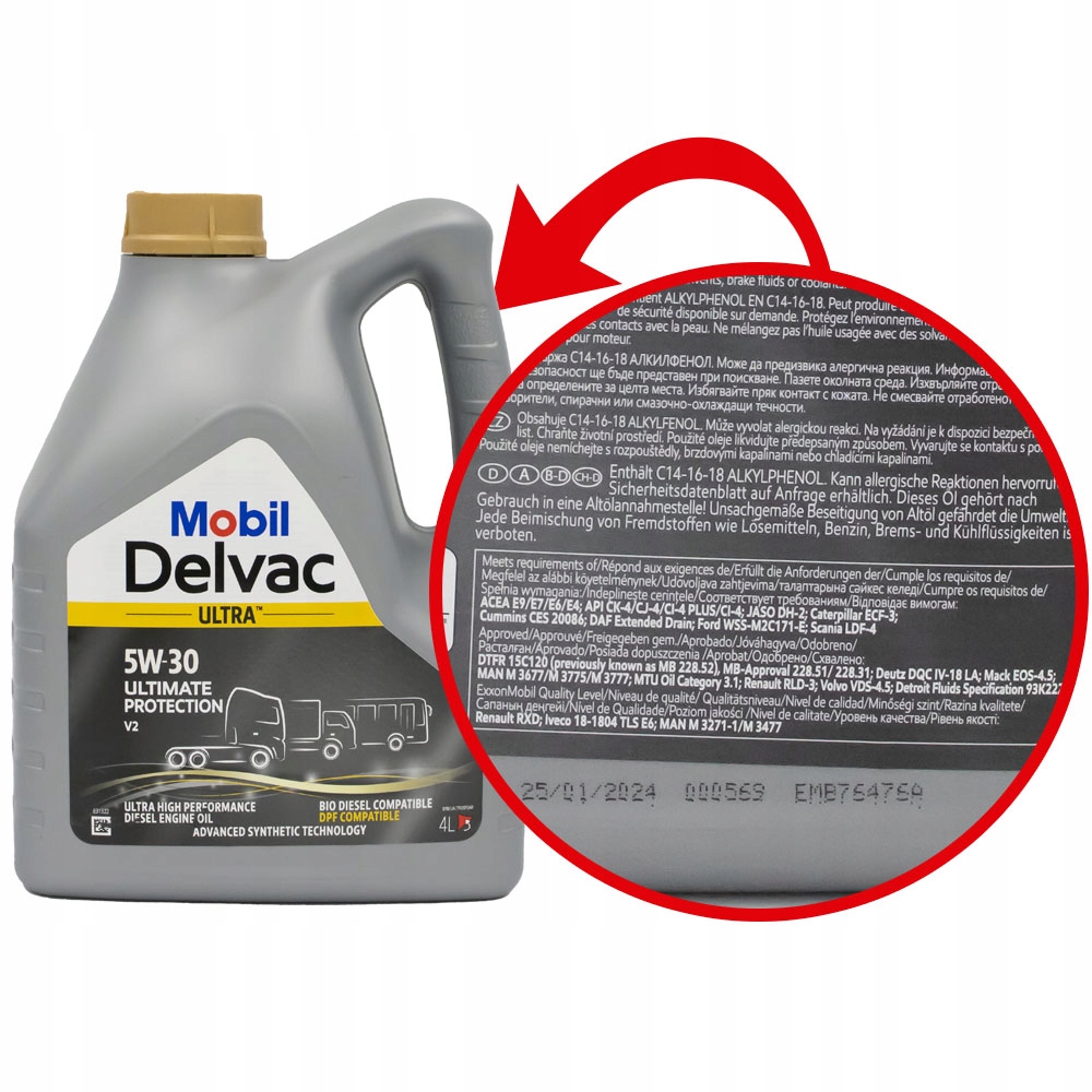 Motorový olej Mobil Delvac U 5W30 U.P.V2 4L