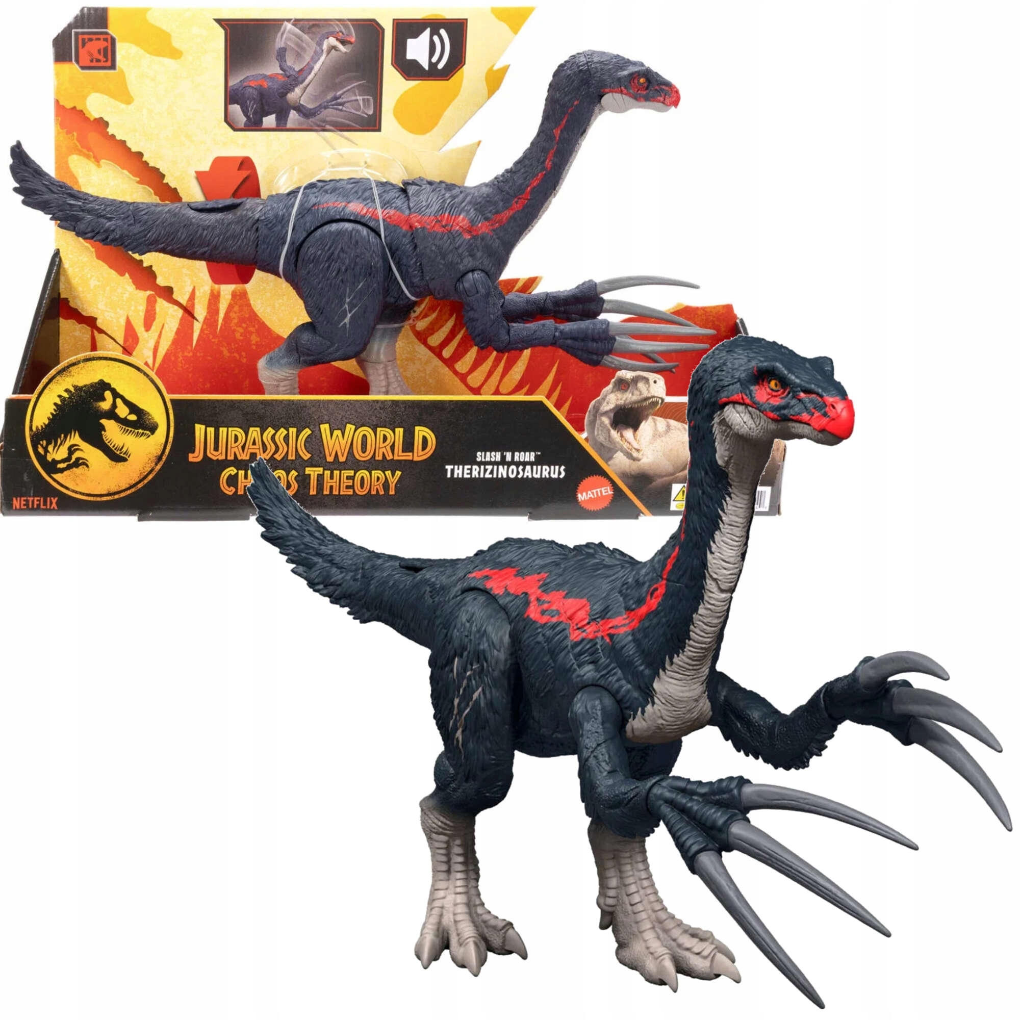 Figurka Interaktywna Jurassic World Dinozaur Therizinosaurus 35 CM