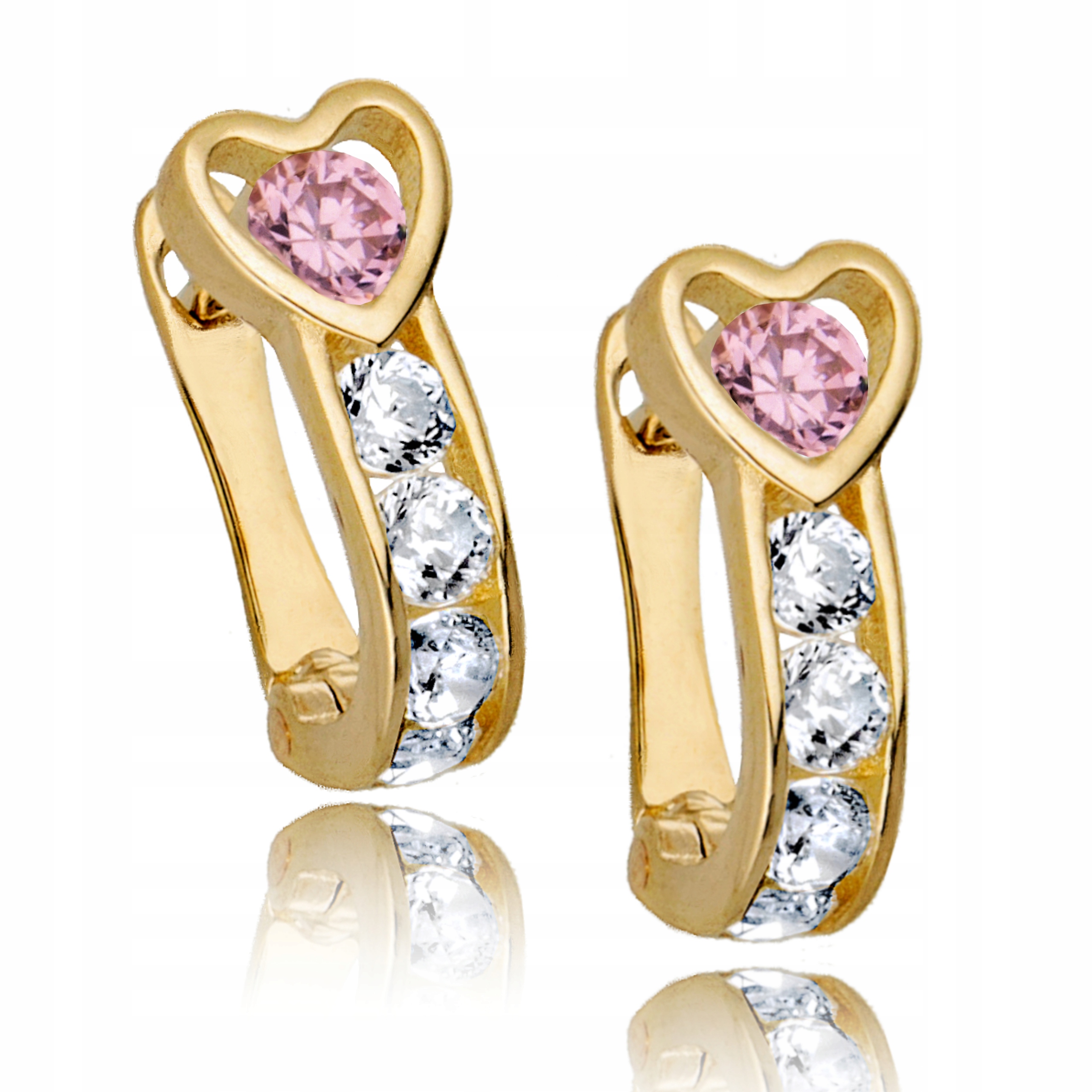 Złote Kolczyki 585 Chrzest Komunia GRAWER Marka Euforia