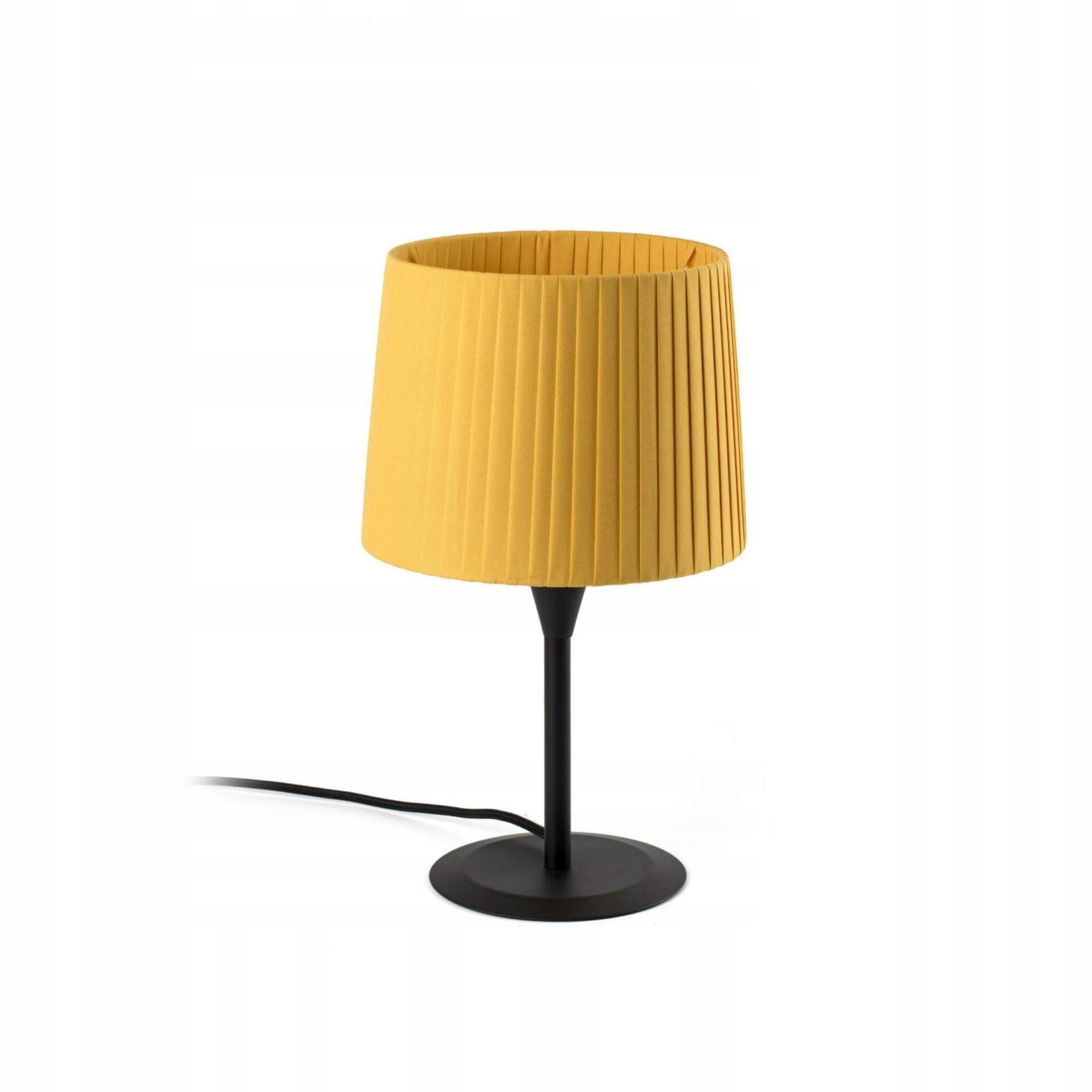 Stolná lampa Faro Samba čierna/žltá mini, E27, design, 36 cm