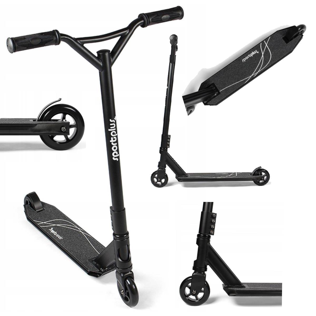 Hulajnoga Wyczynowa Sportplus Stunt Scooter SP-SC-204) Czarna