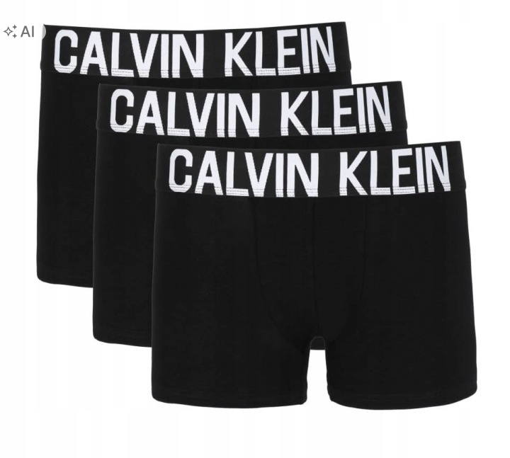 Calvin Klein Intense Power Spodní Prádlo Boxerky (3 Páry) Black Černá vel. M
