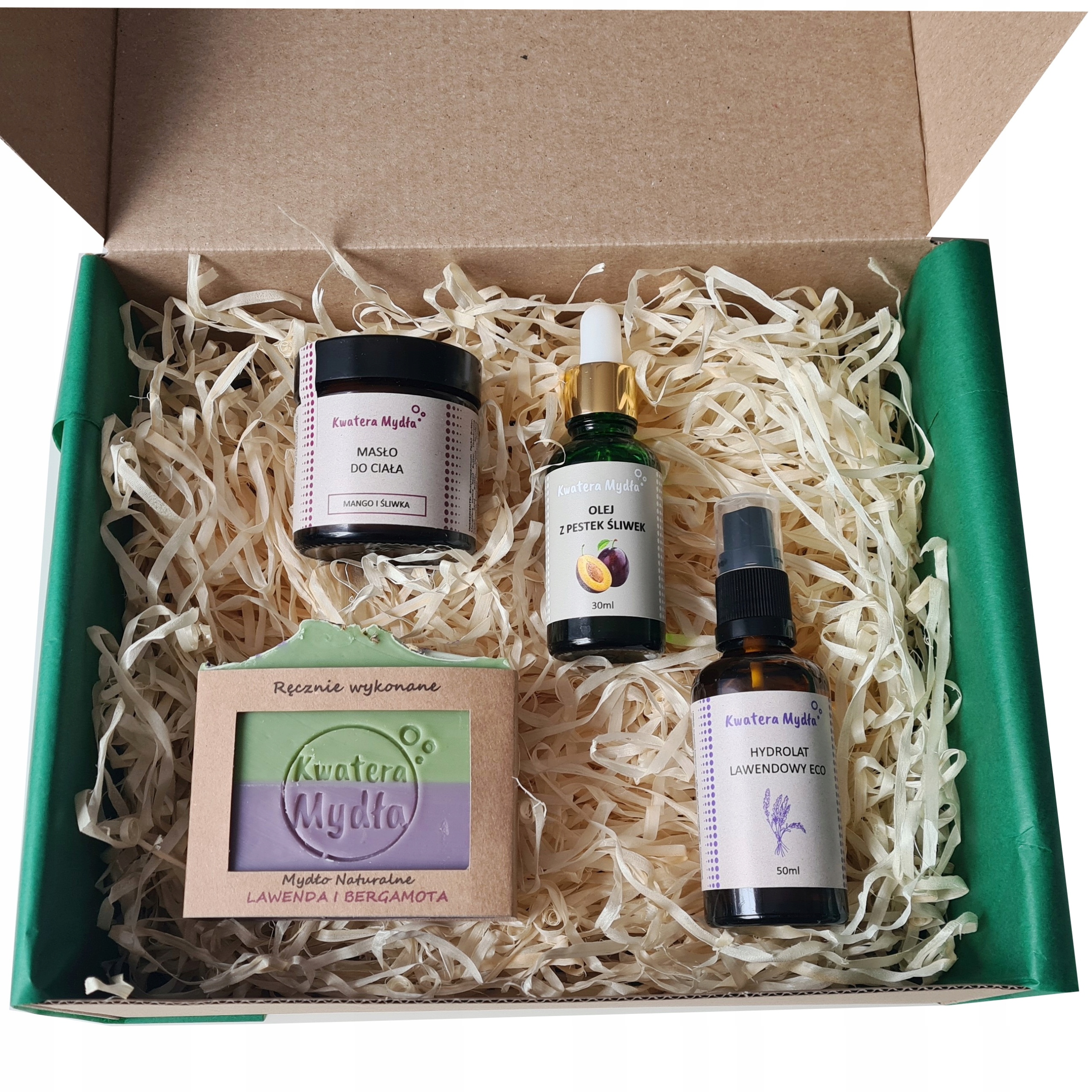 Zestaw Kosmetyków Naturalnych Do Ciała Mydło Masło Olejek Do Twarzy