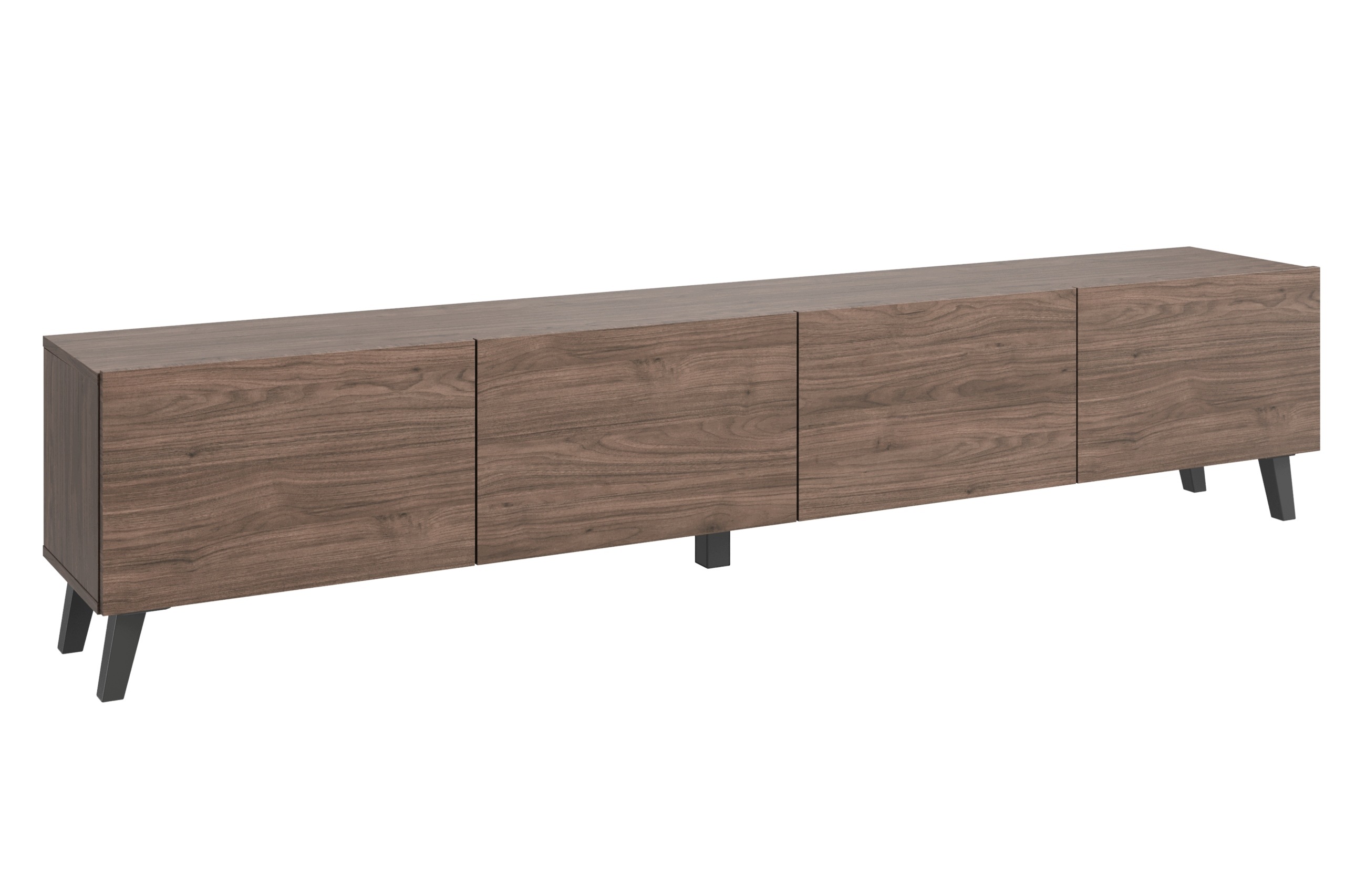 Rtv skříňka Phuket 190 cm ořech villa lowboardová police pod Tv s tlumením dovírání
