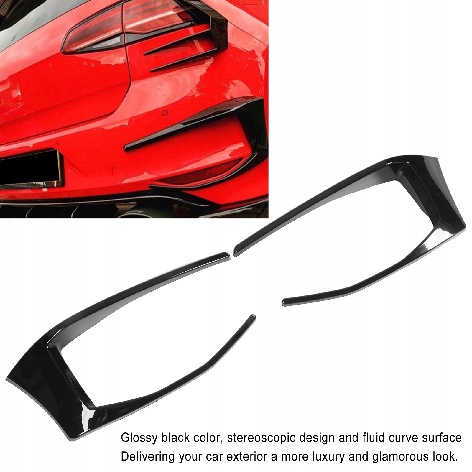 Para spojler tylnego zderzaka osłona Waga produktu z opakowaniem jednostkowym 0.2 kg