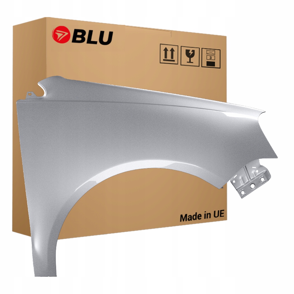 Blu Blatník Vw Polo 9N3 IV 4 LA7W pravý stříbrný 05-09 přední výtah