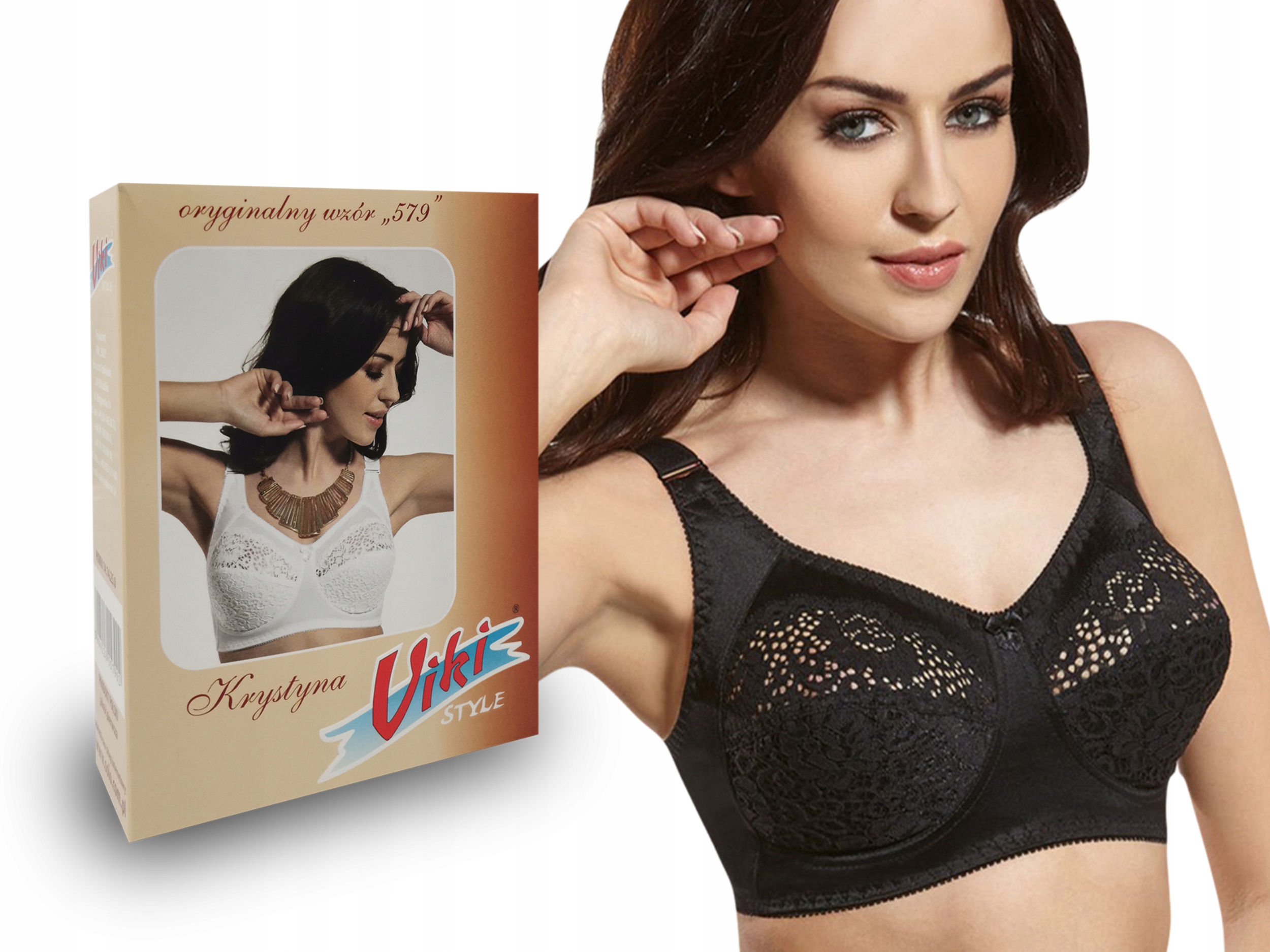 

biustonosz Viki 579 Krystyna czarny , 100C