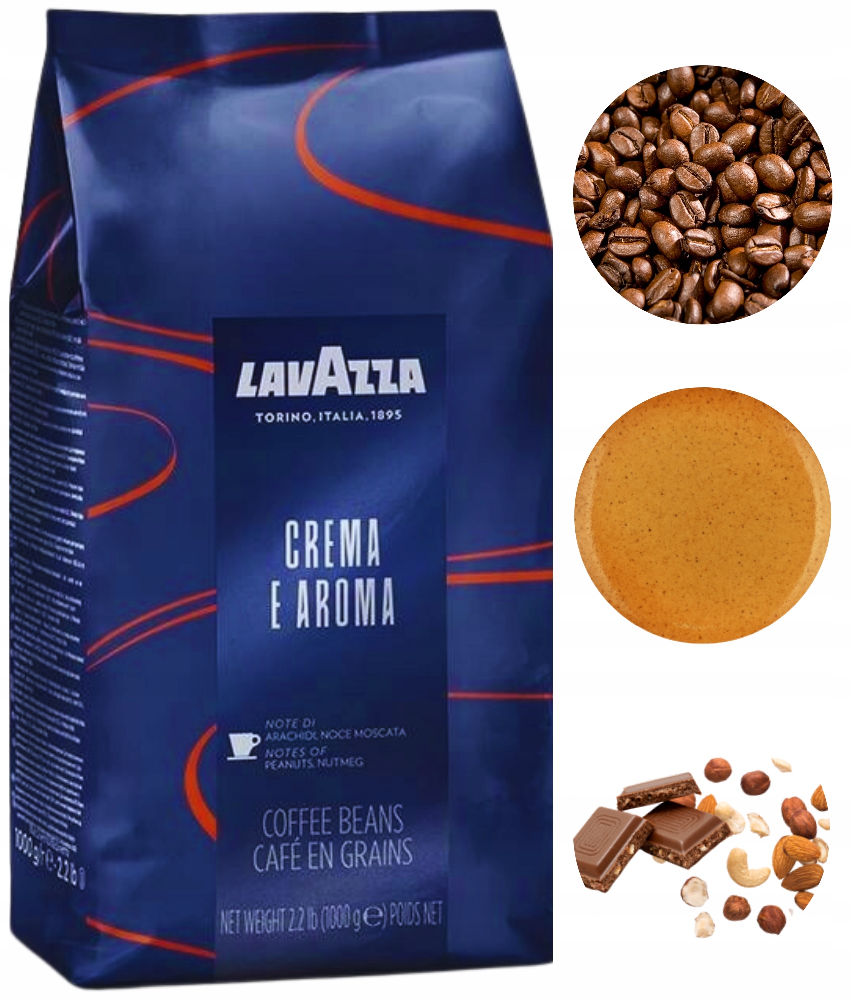 Lavazza Crema E Aroma espresso kawa ziarnista średnio palona 1kg