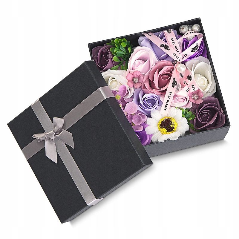 

Kwiaty mydlane róże w pudełku flower box