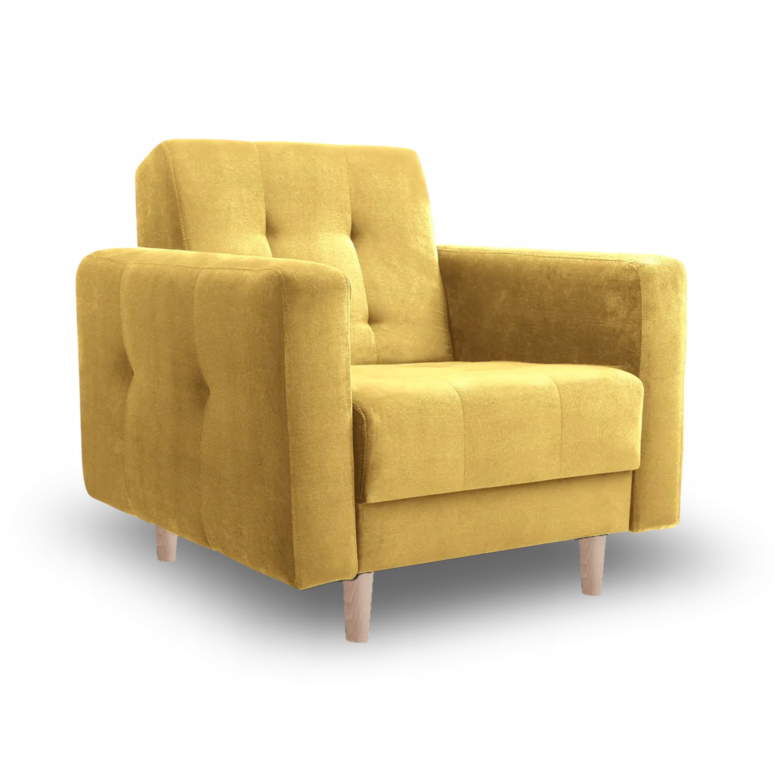 Moderní skandinávské křeslo Lizbona II žluté Kronos 43 velur Výrobce