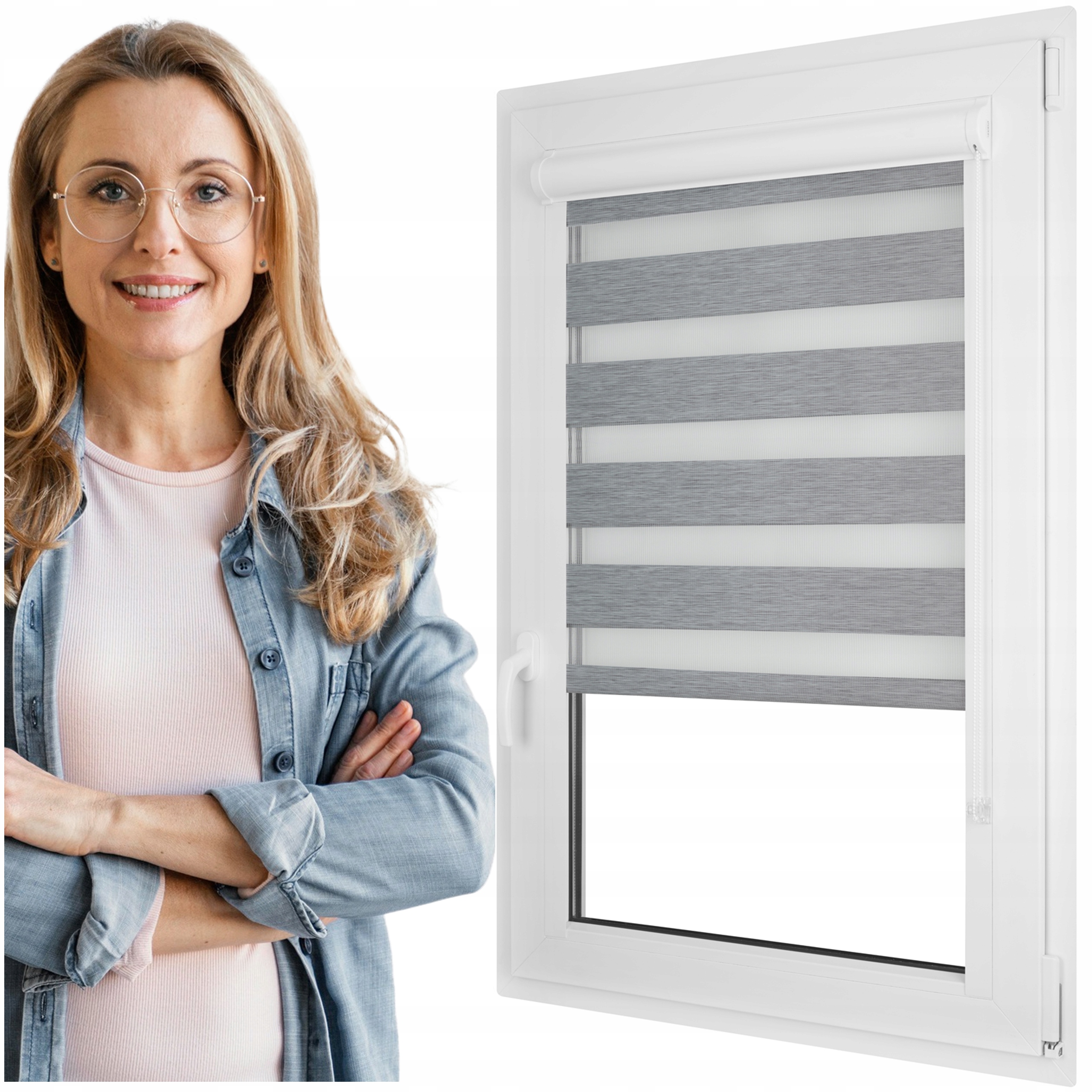 Roleta Deň Noc V Hliníkovej Kazete 142x150 CM Wood Collection Na Mieru