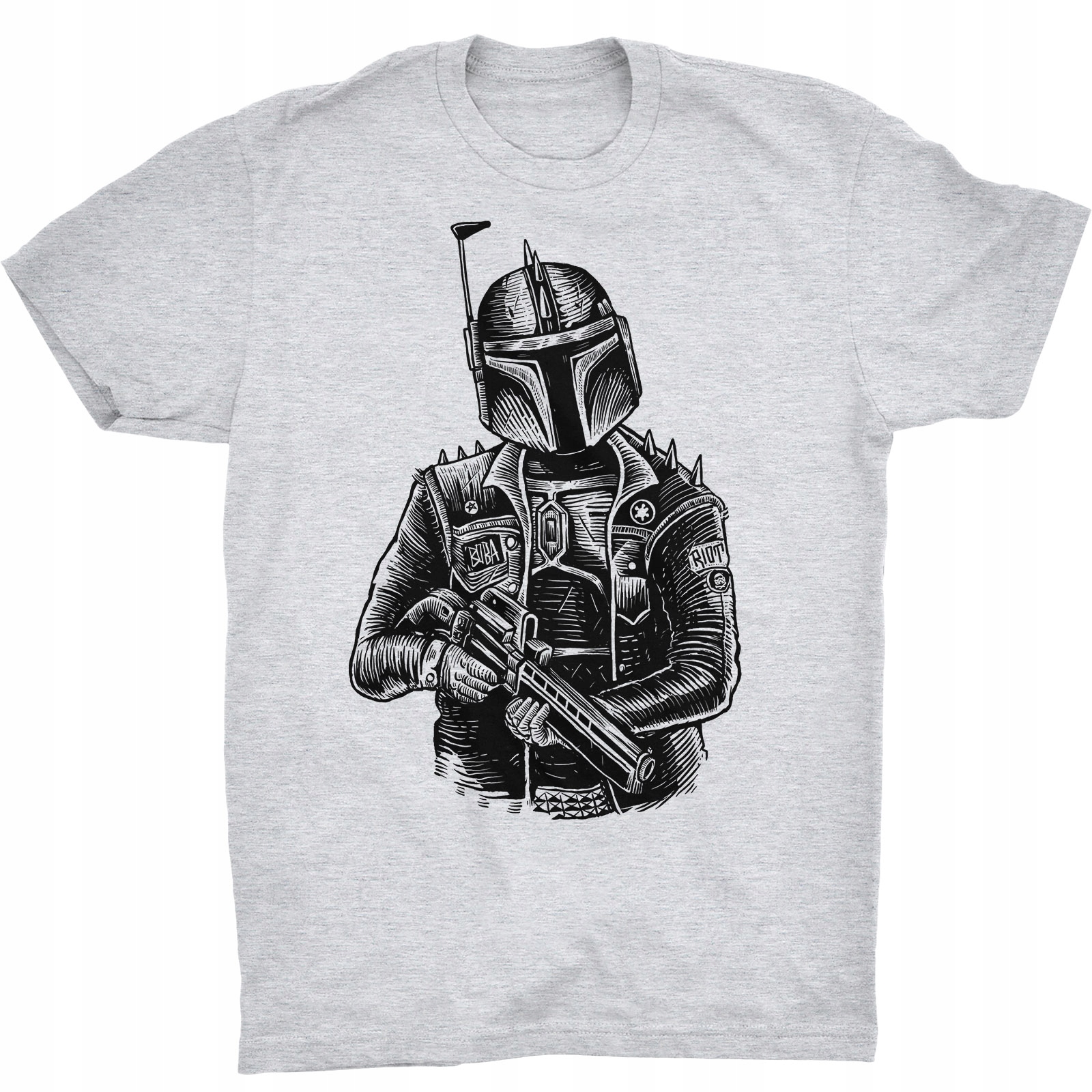 

Boba Fett Koszulka Punk Rock And Roll Mandalorian