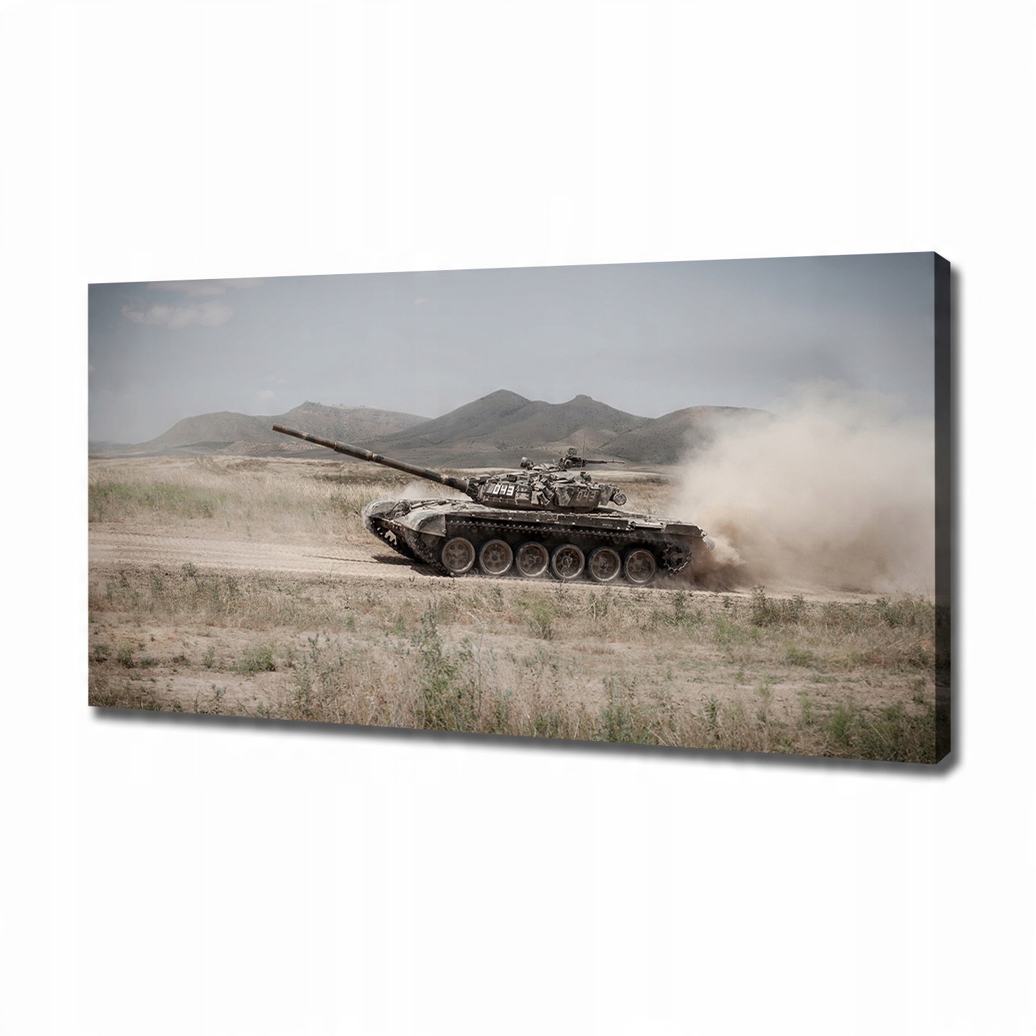 

Foto obraz na płótnie Czołg na pustyni 120x60 cm