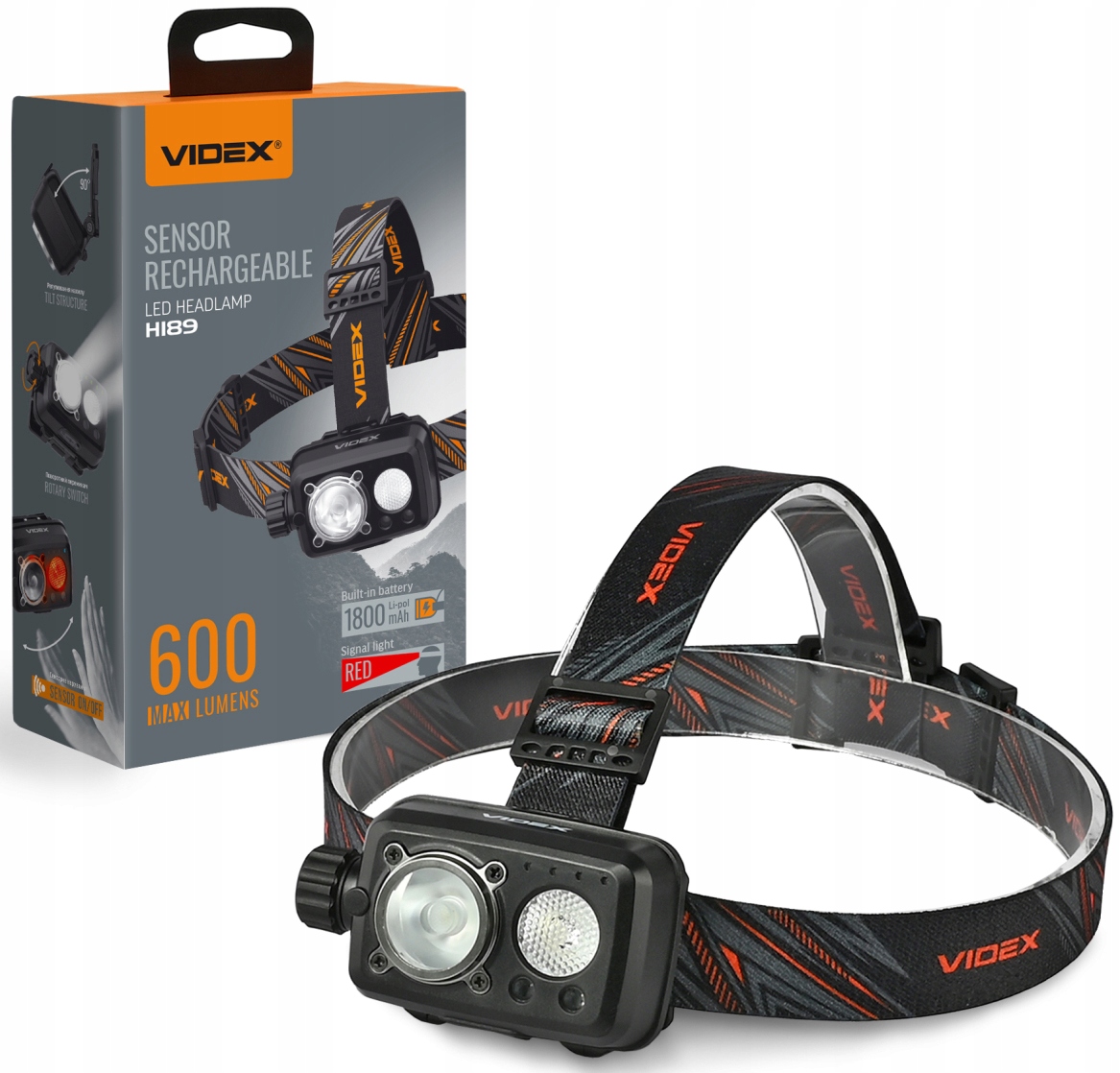 Latarka Czołowa Czołówka Led Luminus SST20 10W Smd 3W 600LM aku 1800mAh